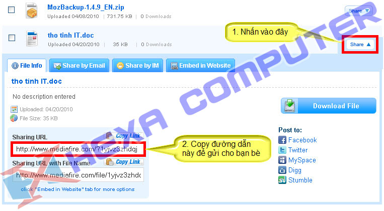 Lấy đường dẫn đến file để download về